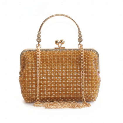 Amber Bead Brilliance Clutch